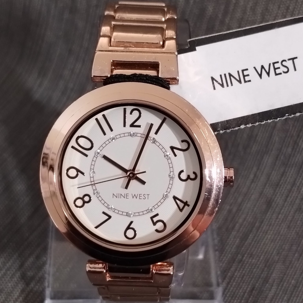 NWT Nine West Rose Gold Colored Watch ~ Runs & Keeps Time, New Battery ~ NEW